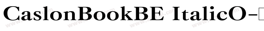 CaslonBookBE ItalicO字体转换